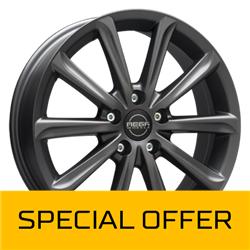 MEGA WHEELS VIRGO DARK MAT ANTHRACITE GREY 5.5x14 4/100 ET35 CB73.2