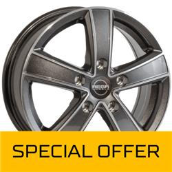 MEGA WHEELS HERCULES 5 ANTHRACITE GREY FRONT POLISHED 6.5x16 5/160 ET53 CB65.1