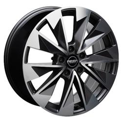 MEGA WHEELS ZENITH ANTHRACITE GREY FRONT POLISHED 10x20 5/112 ET55 CB57.1