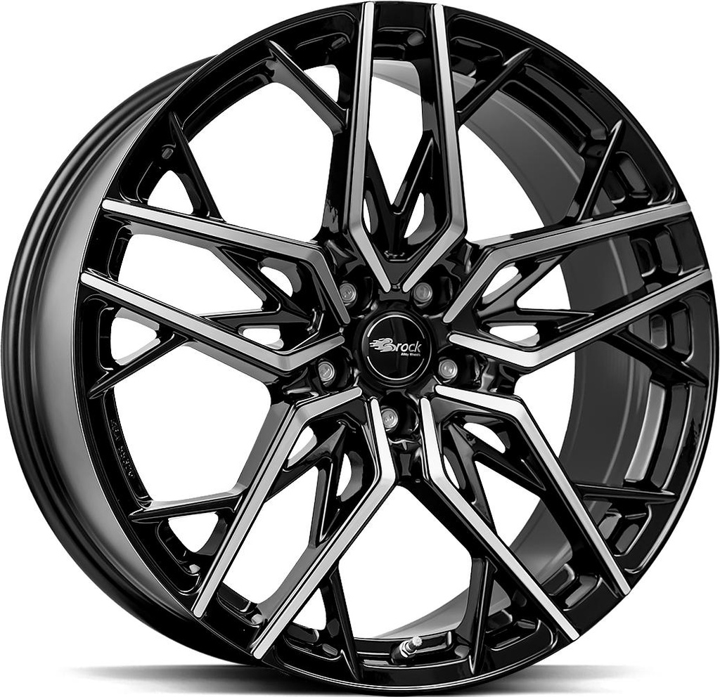 BROCK B44 BLACK FULL POL 8x18 5/108 ET42 CB72.6