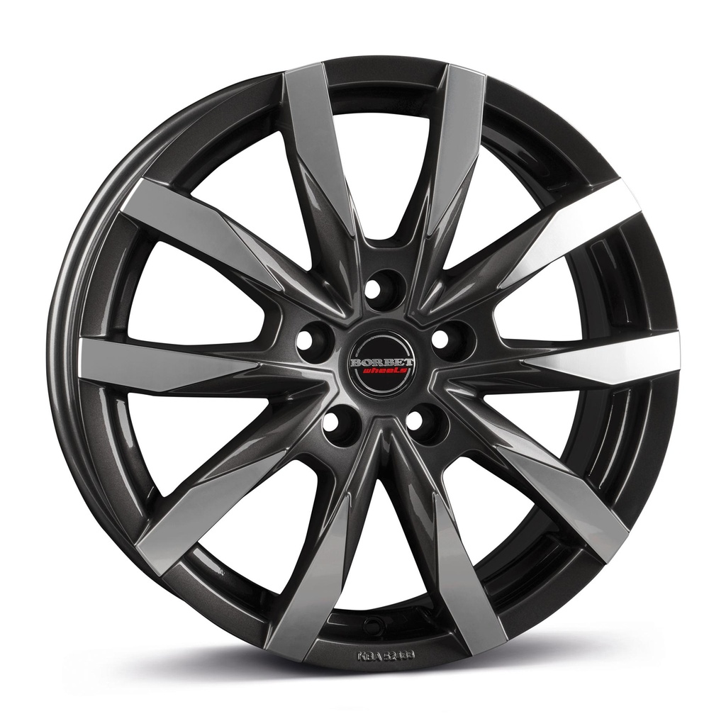 BORBET CW5 MIST ANTRACITE GLOSS POLIS 7.5x18 5/108 ET45 CB72.5