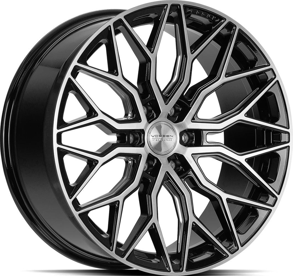 VOSSEN HF6.3 BRUSH GLOSS BLACK 10x24 6/135 ET25 CB87.1