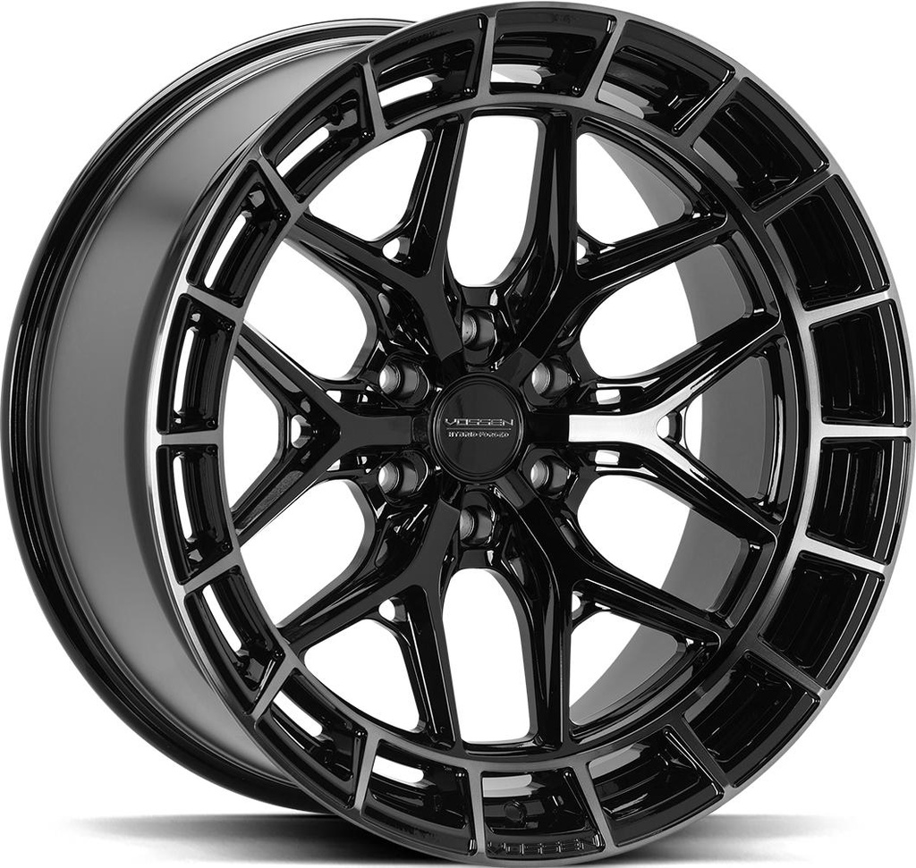 VOSSEN HFX1 TINTED GLOSS BLACK 9.5x22 6/135 ET20 CB87.1