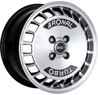 RONAL R10 TURBO BLACK FRONT CUT 7x15 4/100 ET28 CB68