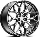 VOSSEN HF2 BRUSH GLOSS BLACK 8.5x19 5/114.3 ET32 CB73.1